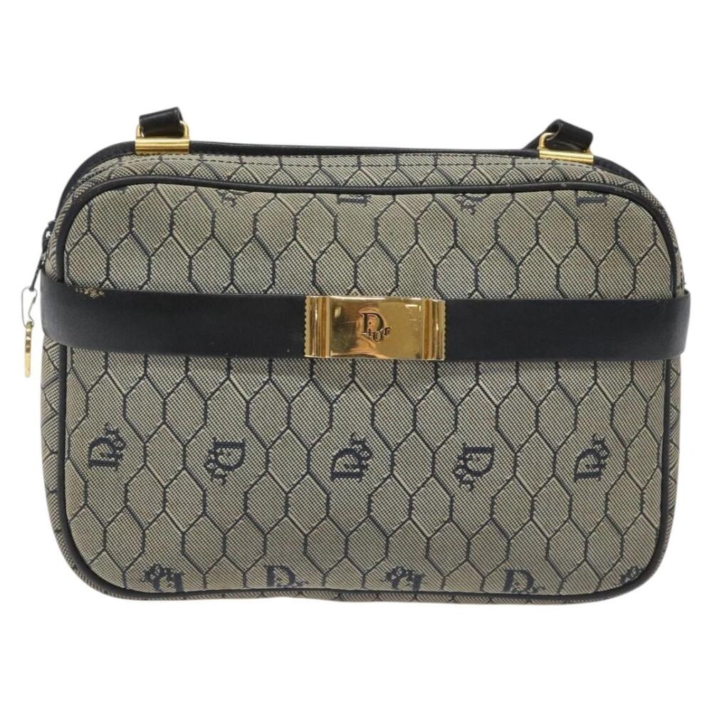 Dior Honeycomb Canvas Shoulder Bag Gold